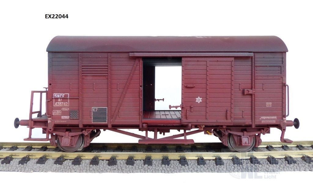web EX22044 Exact Train 22044 - Güterwagen gedeckt SNCF Ep.IV Oppeln orange H0/GL